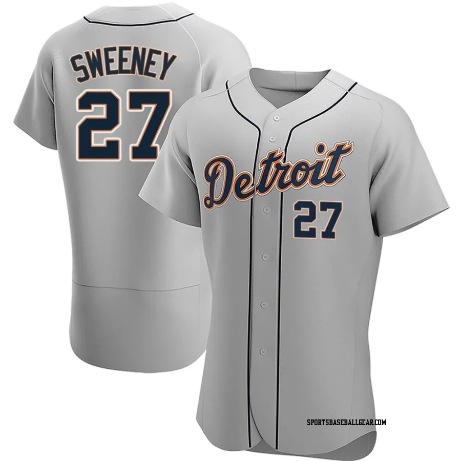 Trey Sweeney Men's Detroit Tigers Gray Authentic Road Jersey