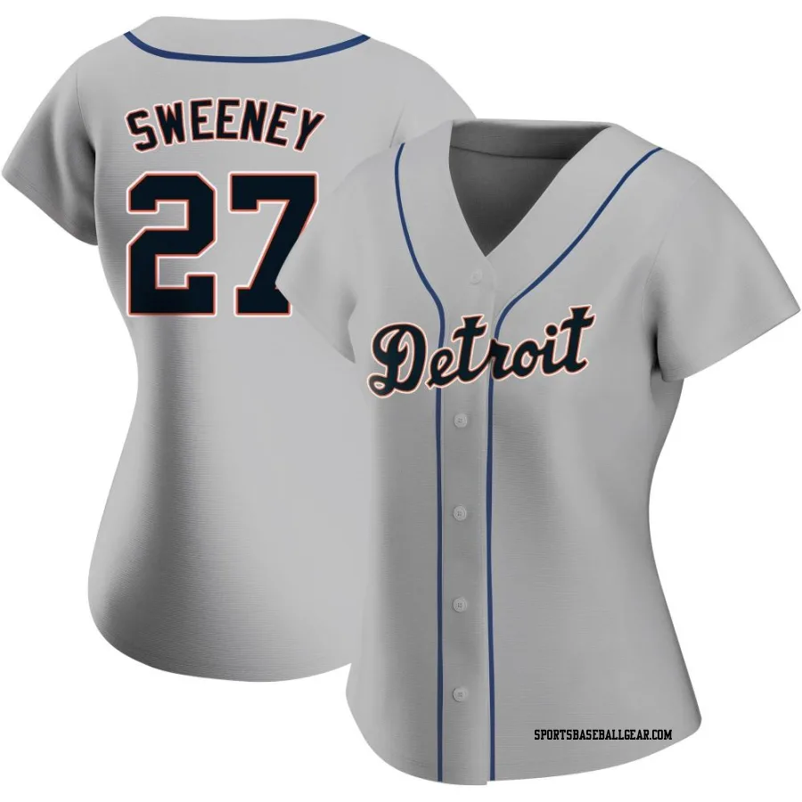 Trey Sweeney Women's Detroit Tigers Gray Authentic Road Jersey