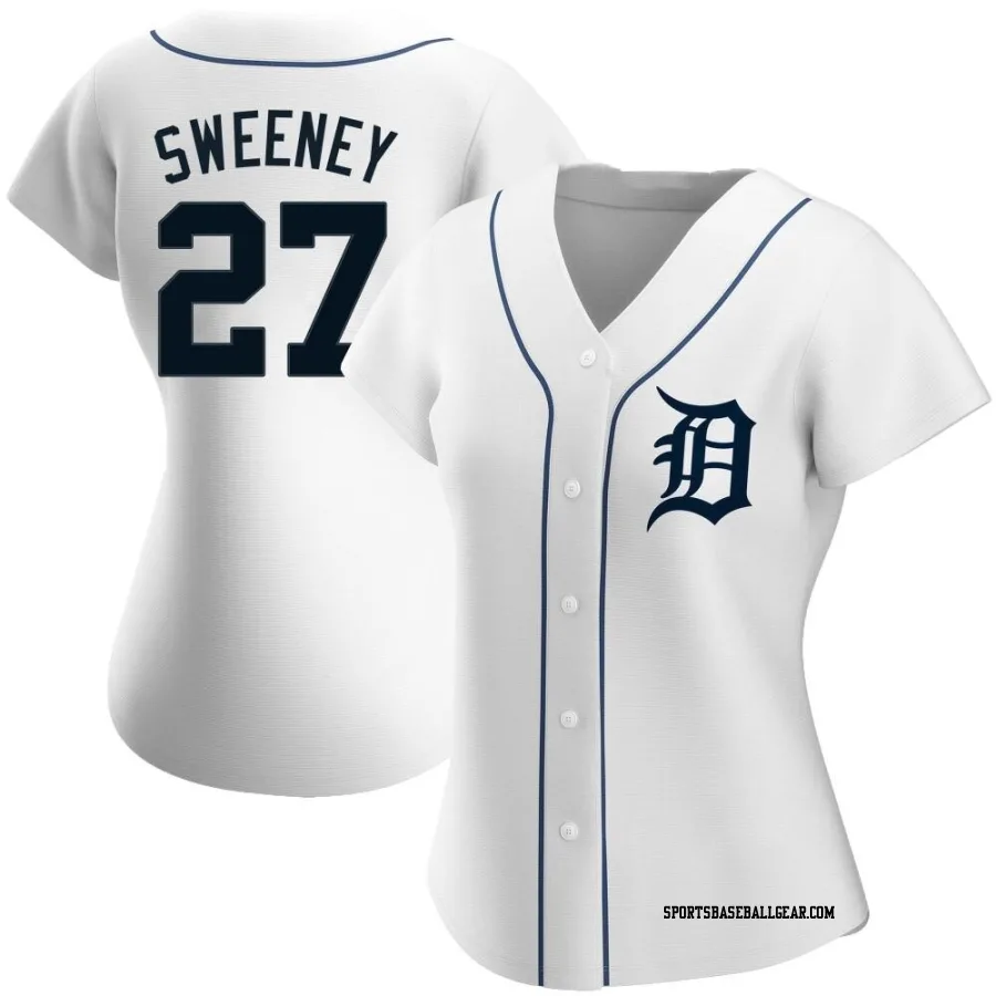 Trey Sweeney Women's Detroit Tigers White Authentic Home Jersey