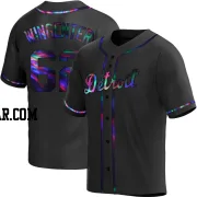 Trey Wingenter Men's Detroit Tigers Black Holographic Replica Alternate Jersey