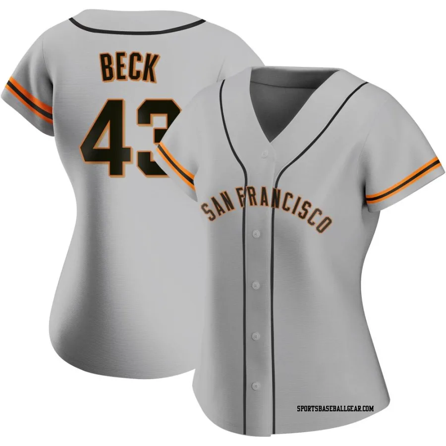 Tristan Beck Women's San Francisco Giants Gray Authentic Road Jersey