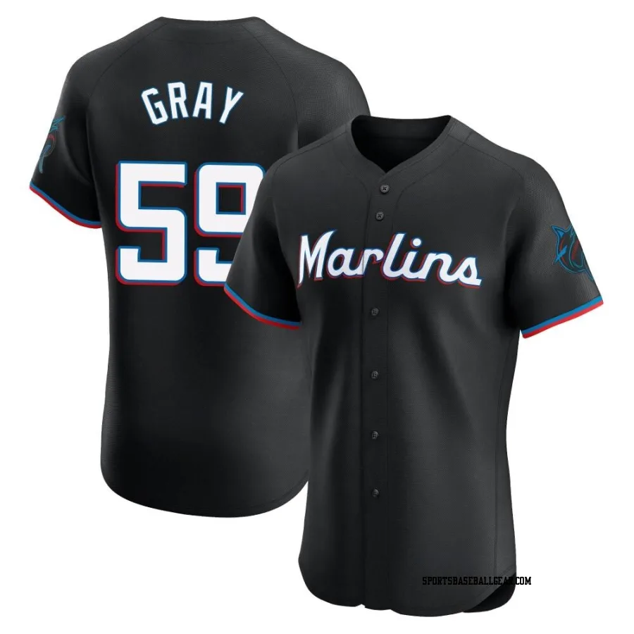 Tristan Gray Men's Miami Marlins Black Elite Alternate Vapor Premier Jersey