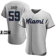 Tristan Gray Men's Miami Marlins Gray Authentic Road Jersey