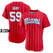 Tristan Gray Men's Miami Marlins Red Authentic 2021 City Connect Jersey