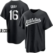 Tristan Gray Men's Oakland Athletics Black/White Replica Jersey