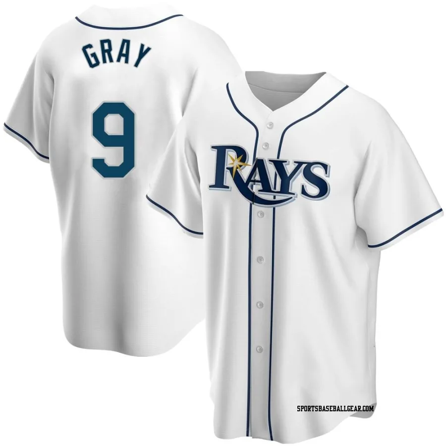 Tristan Gray Men's Tampa Bay Rays White Replica Home Jersey