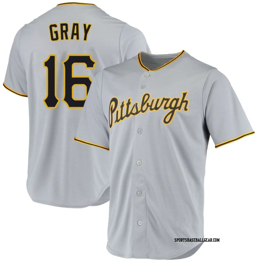 Tristan Gray Youth Pittsburgh Pirates Gray Replica Road Jersey