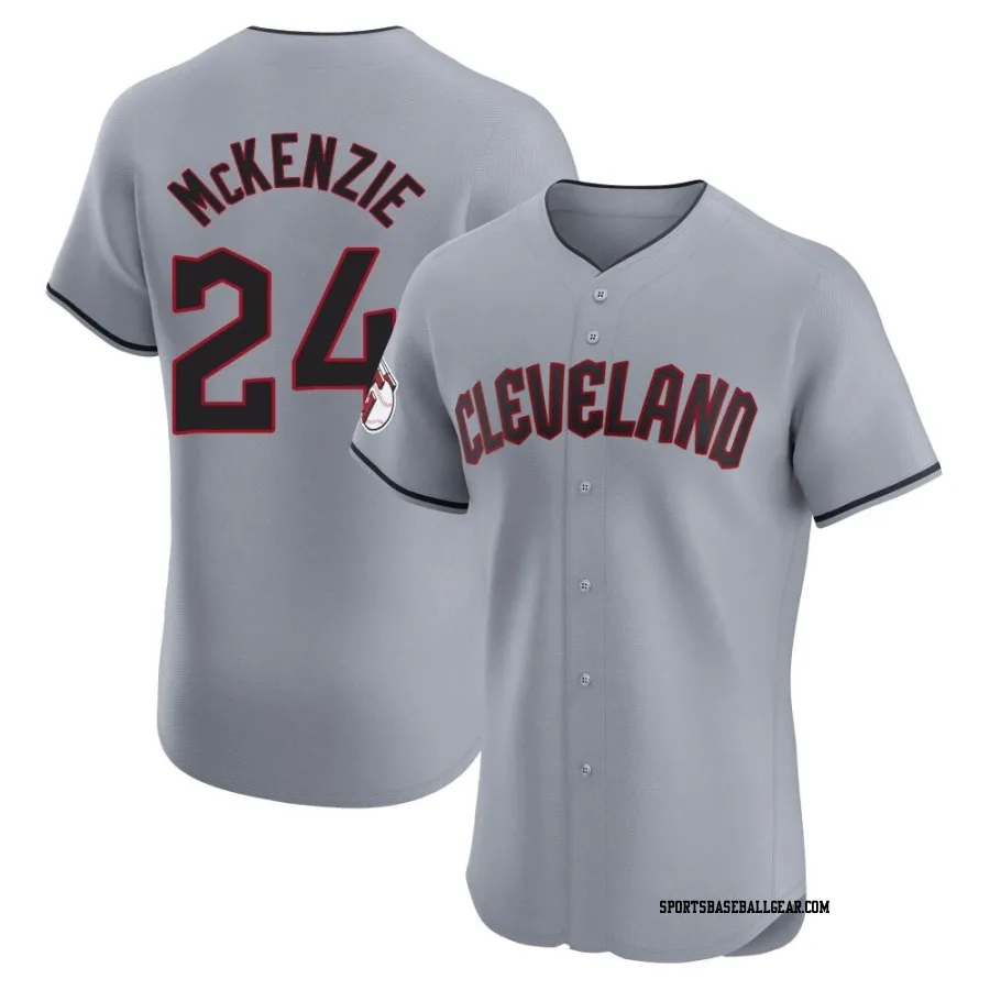 Triston McKenzie Men's Cleveland Guardians Gray Elite Road Jersey