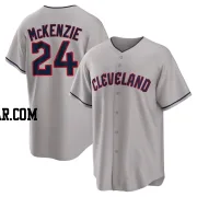 Triston McKenzie Men's Cleveland Guardians Gray Replica Road Jersey