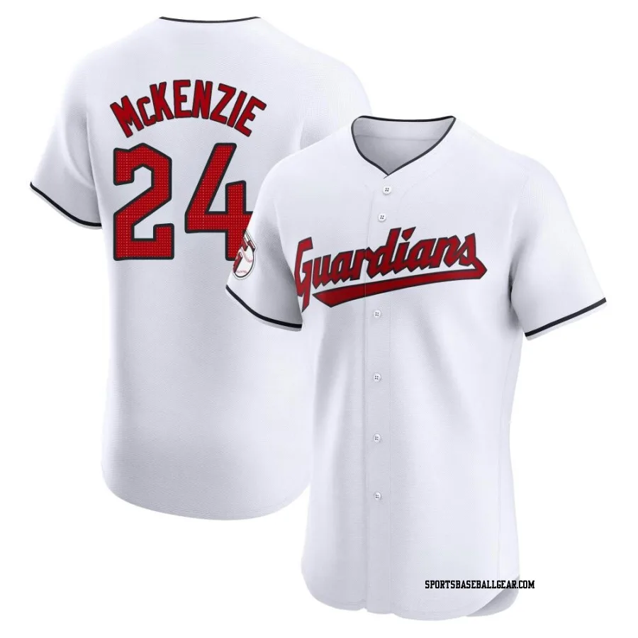 Triston McKenzie Men's Cleveland Guardians White Elite Home Jersey