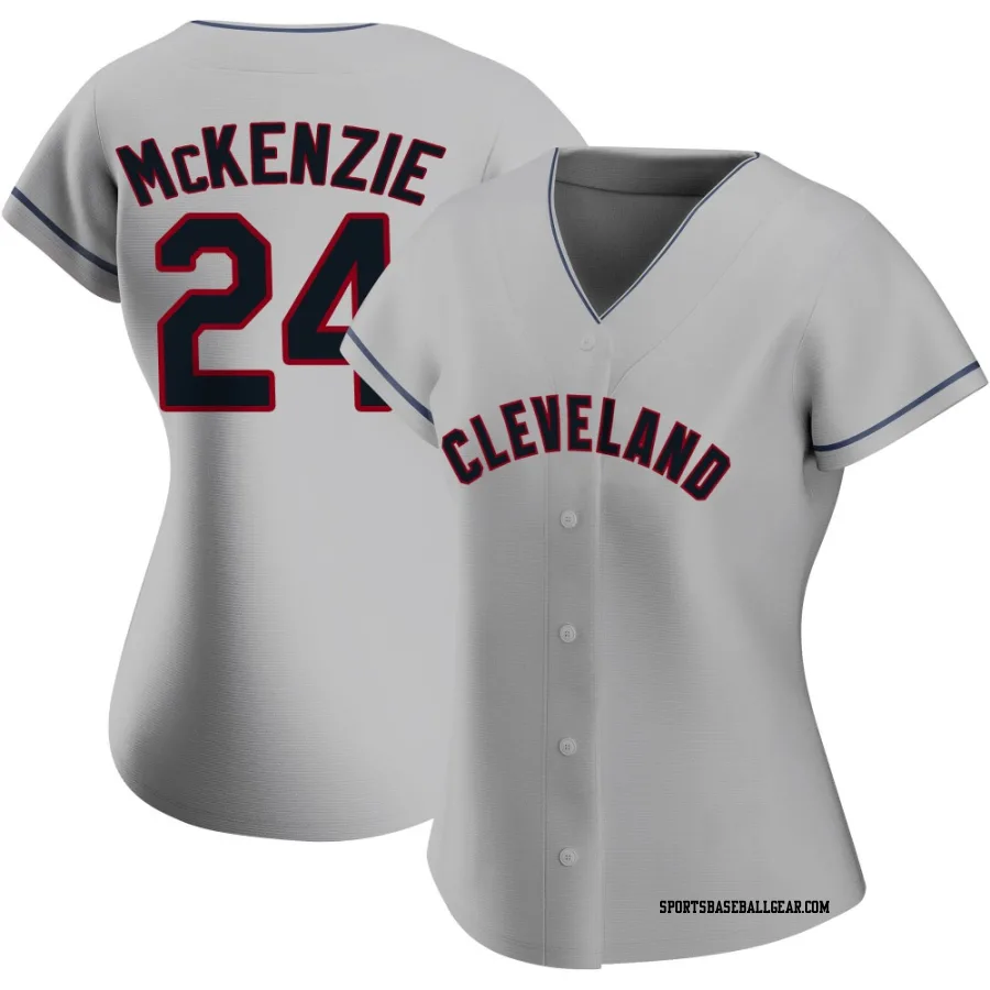 Triston McKenzie Women's Cleveland Guardians Gray Replica Road Jersey