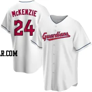 Triston McKenzie Youth Cleveland Guardians White Replica Home Jersey