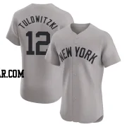 Troy Tulowitzki Men's New York Yankees Gray Elite Road Jersey