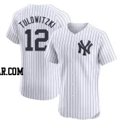 Troy Tulowitzki Men's New York Yankees White Elite Home Jersey