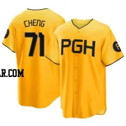 Tsung-Che Cheng Men's Pittsburgh Pirates Gold Replica 2023 City Connect Jersey