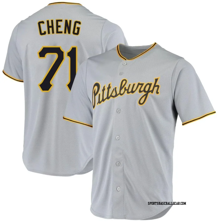 Tsung-Che Cheng Men's Pittsburgh Pirates Gray Replica Road Jersey