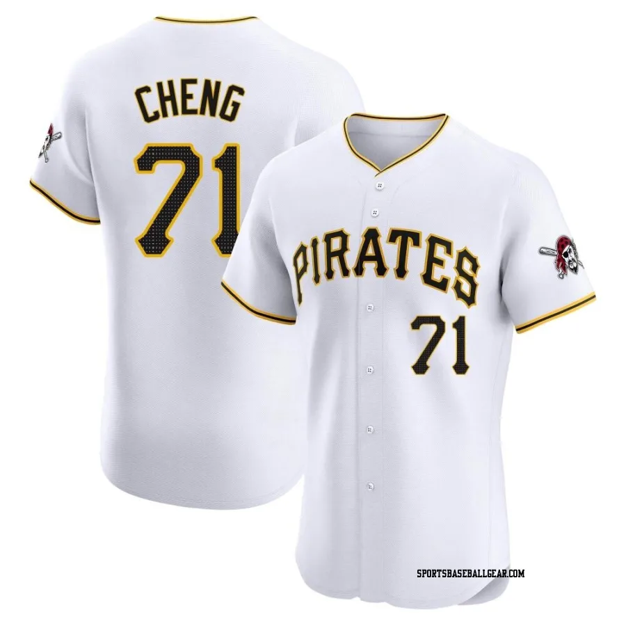 Tsung-Che Cheng Men's Pittsburgh Pirates White Elite Home Jersey