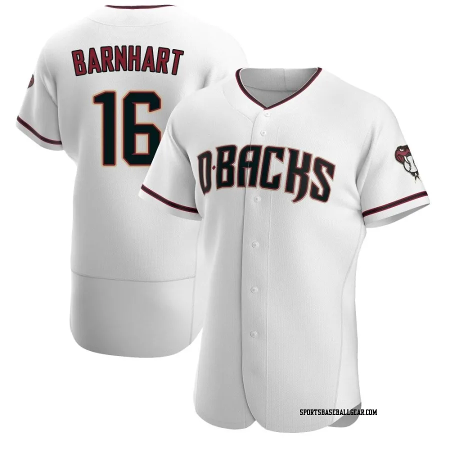 Tucker Barnhart Men's Arizona Diamondbacks White/Crimson Authentic Home Jersey