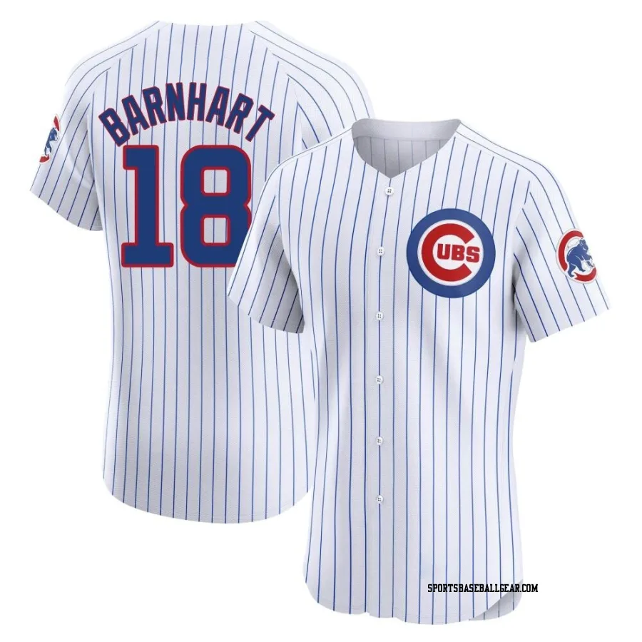 Tucker Barnhart Men's Chicago Cubs White Elite Home Jersey