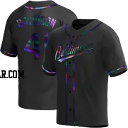 Tucker Davidson Men's Baltimore Orioles Black Holographic Replica Alternate Jersey