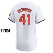 Tucker Davidson Men's Baltimore Orioles White Elite Home Jersey