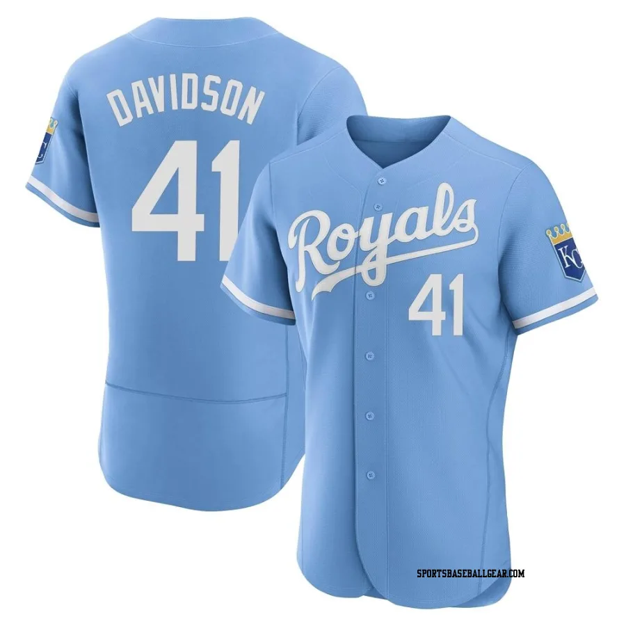 Tucker Davidson Men's Kansas City Royals Light Blue Authentic 2022 Alternate Jersey