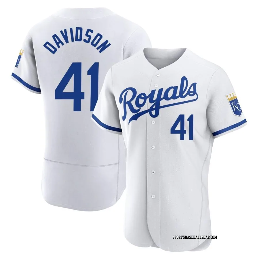 Tucker Davidson Men's Kansas City Royals White Authentic 2022 Home Jersey