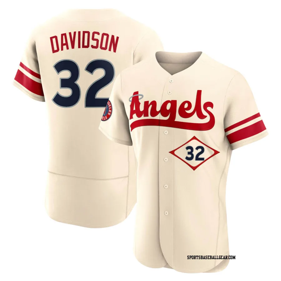 Tucker Davidson Men's Los Angeles Angels Cream Authentic 2022 City Connect Jersey