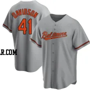 Tucker Davidson Youth Baltimore Orioles Gray Replica Road Jersey