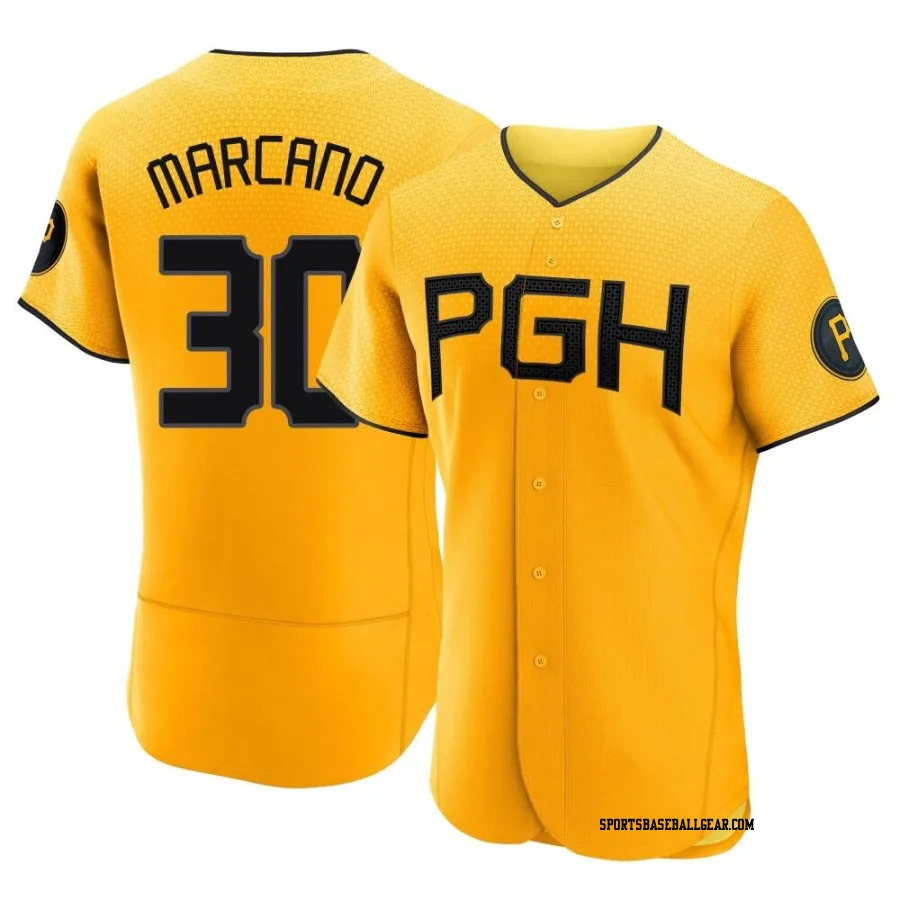 Tucupita Marcano Men's Pittsburgh Pirates Gold Authentic 2023 City Connect Jersey