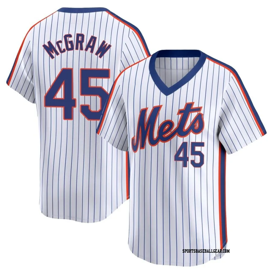 Tug McGraw Youth New York Mets White Limited Cooperstown Collection Jersey