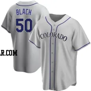 Ty Blach Men's Colorado Rockies Gray Replica Road Jersey