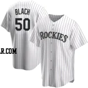 Ty Blach Men's Colorado Rockies White Replica Home Jersey