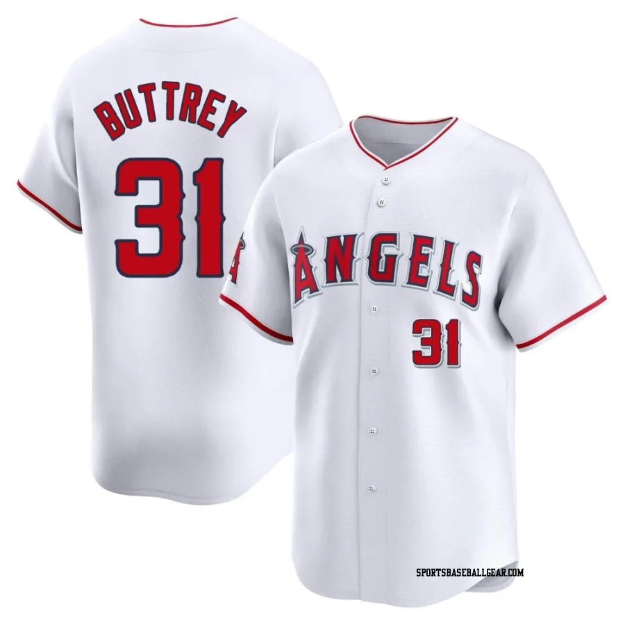 Ty Buttrey Men's Los Angeles Angels White Limited Home Jersey