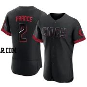 Ty France Men's Cincinnati Reds Black Authentic 2023 City Connect Jersey