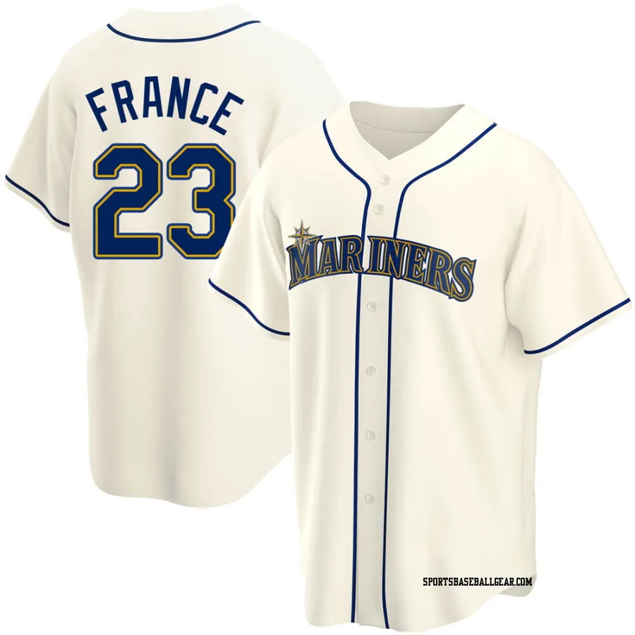 Ty France Men's Seattle Mariners Cream Replica Alternate Jersey