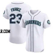 Ty France Men's Seattle Mariners White Elite Home Jersey