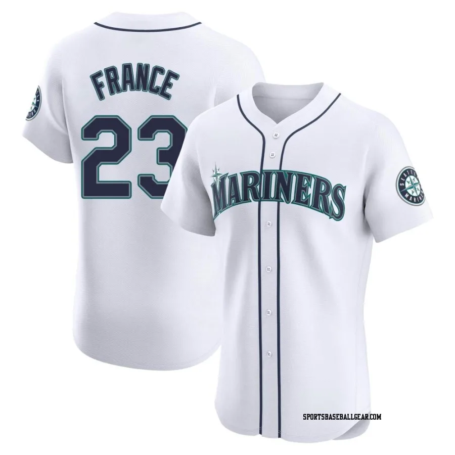 Ty France Men's Seattle Mariners White Elite Home Jersey