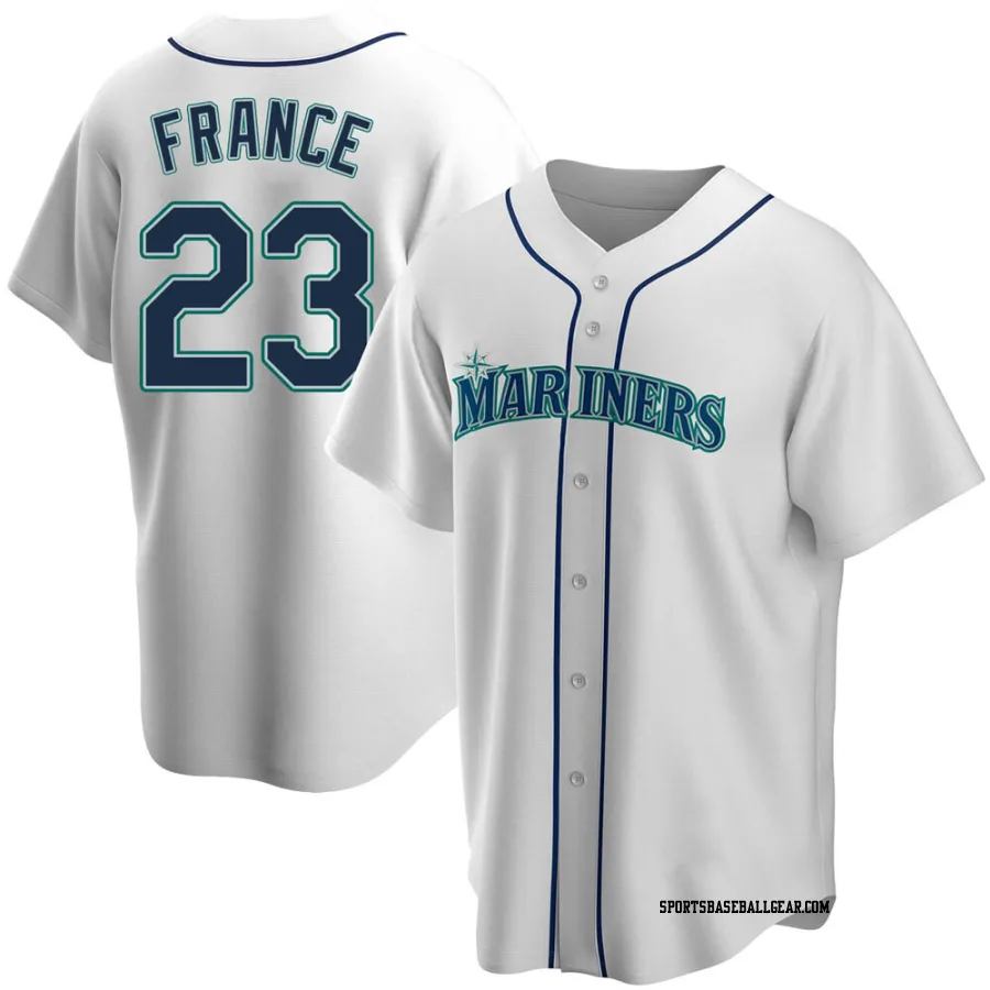 Ty France Men's Seattle Mariners White Replica Home Jersey