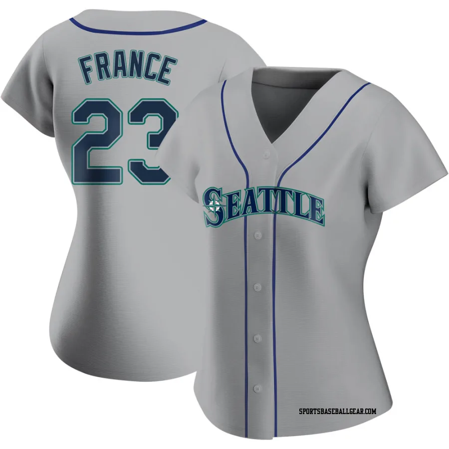 Ty France Women's Seattle Mariners Gray Authentic Road Jersey