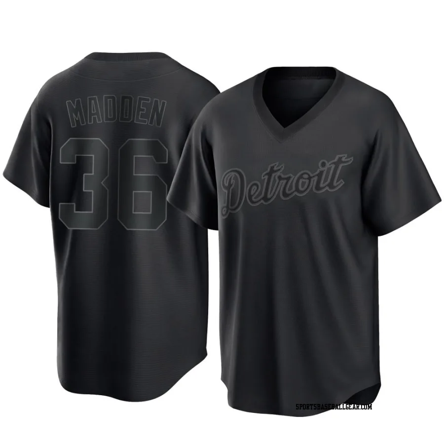 Ty Madden Men's Detroit Tigers Black Replica Pitch Fashion Jersey