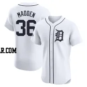 Ty Madden Men's Detroit Tigers White Elite Home Patch Jersey