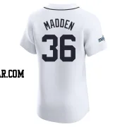 Ty Madden Men's Detroit Tigers White Elite Home Patch Jersey