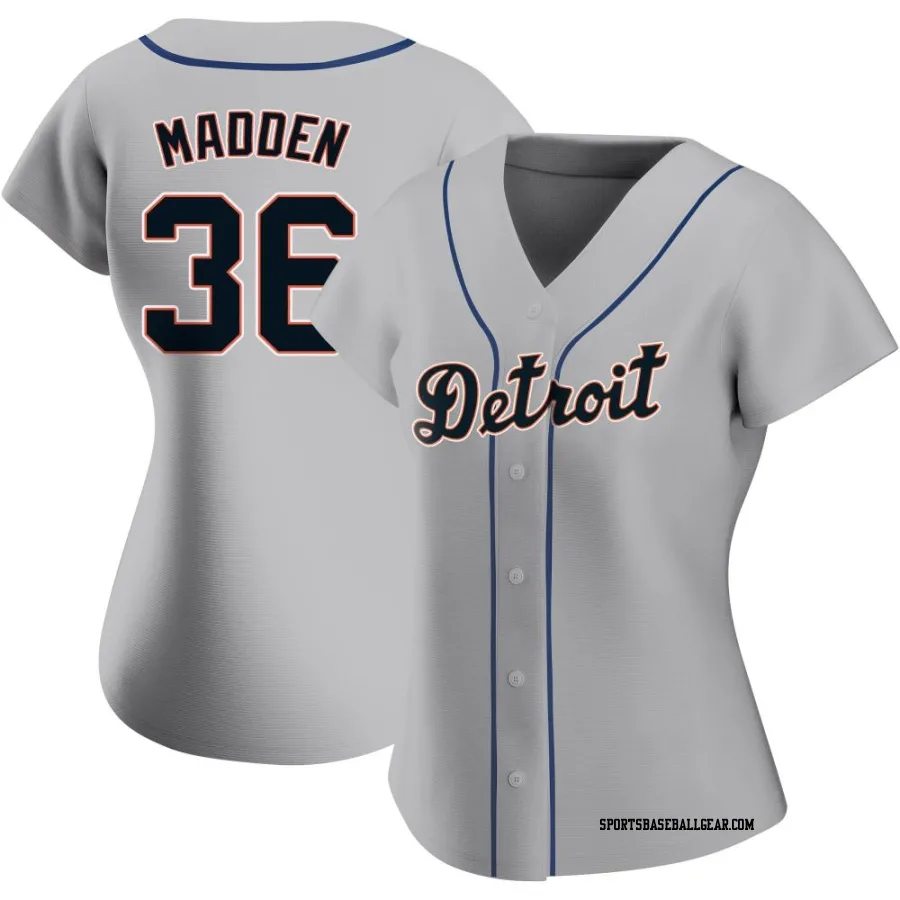 Ty Madden Women's Detroit Tigers Gray Authentic Road Jersey