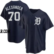 Tyler Alexander Men's Detroit Tigers Navy Replica Alternate Jersey