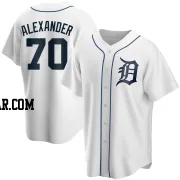 Tyler Alexander Men's Detroit Tigers White Replica Home Jersey