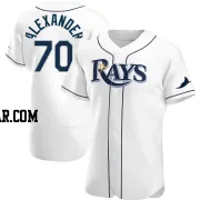 Tyler Alexander Men's Tampa Bay Rays White Authentic Home Jersey