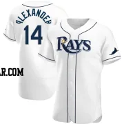 Tyler Alexander Men's Tampa Bay Rays White Authentic Home Jersey