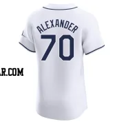 Tyler Alexander Men's Tampa Bay Rays White Elite Home Jersey