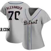 Tyler Alexander Women's Detroit Tigers Gray Authentic Road Jersey